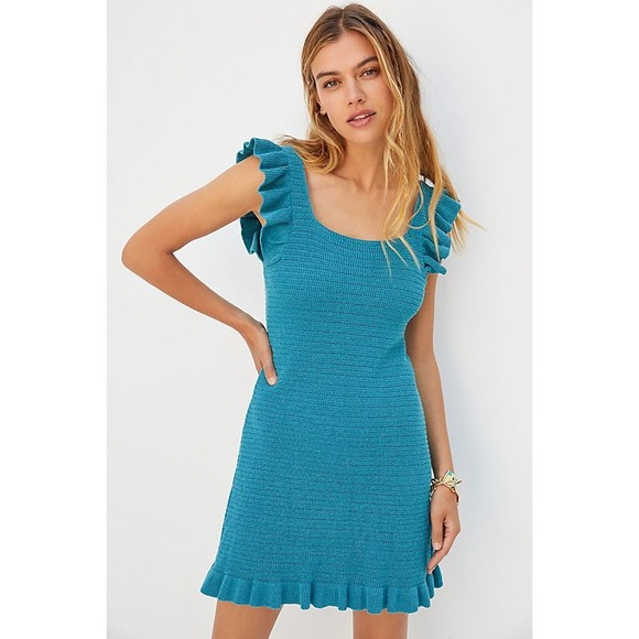 Anthropologie Dresses & Skirts - NWT Anthropologie Ruffled Pointelle Mini Dress